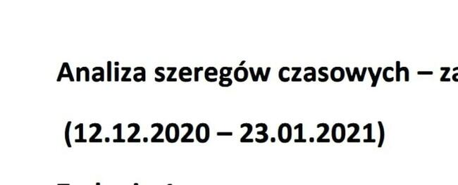 Analiza statystyczna szeregów czasowych