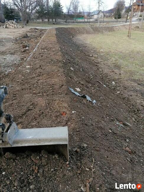 Prace ziemne, wykopy, usługi koparką, wozidło, wiertnica