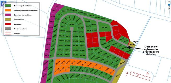 Działki jednorodzinne, wielorodzinne,usługi 231 szt