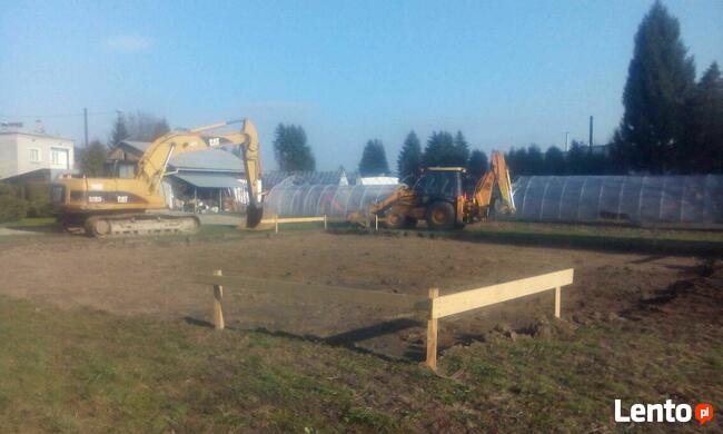 Prace ziemne, wykopy, usługi koparką, wozidło, wiertnica