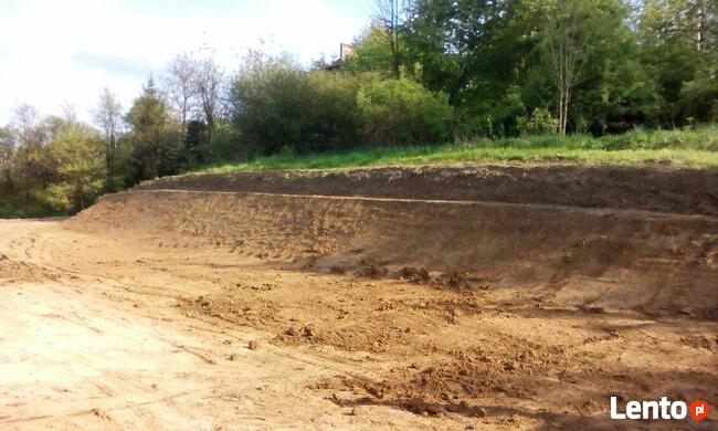 Prace ziemne, wykopy, usługi koparką, wozidło, wiertnica
