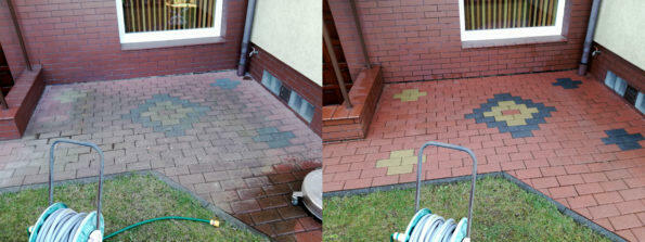 Mycie kostki brukowej, Czyszczenie kostki brukowej, Ogrodzeń