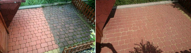 Mycie kostki brukowej, Czyszczenie kostki brukowej, Ogrodzeń