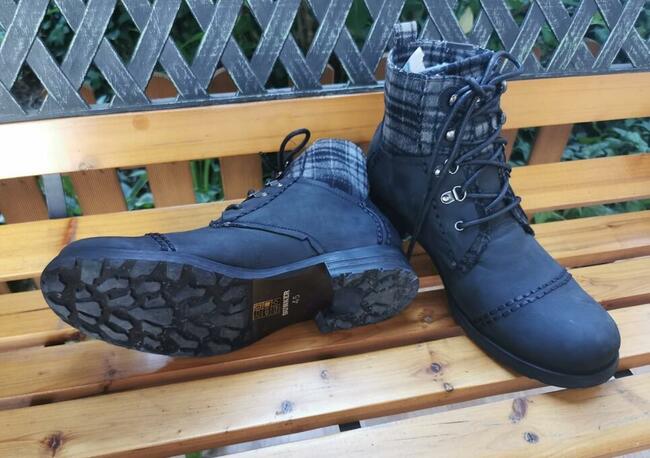 Trapery Bunker Rozm.45 Skóra Naturalna Super stan Wkładka 29