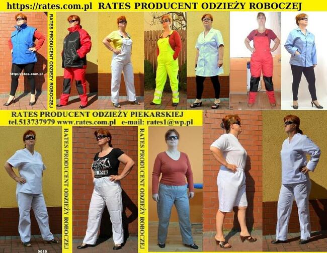 Fartuchy Robocze dla Sprzątaczek.Producent RATES Warszawa