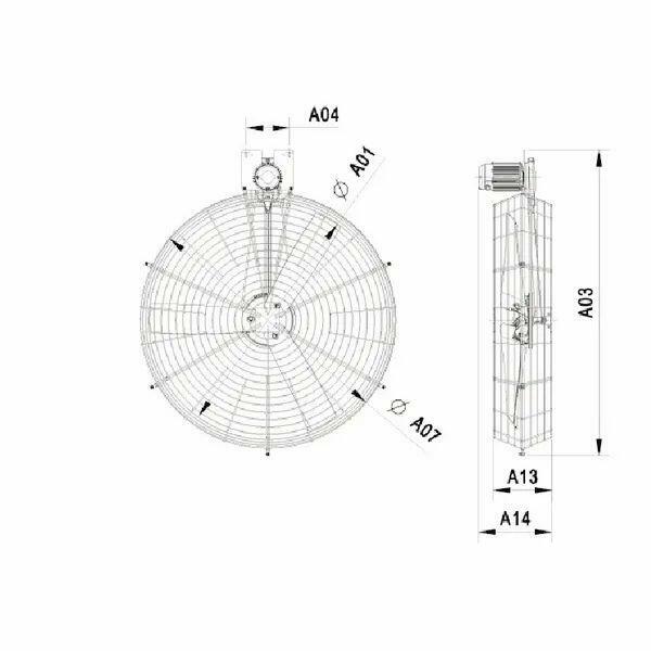 1616032023 Mieszacz powietrza Multifan, Ø 130 cm