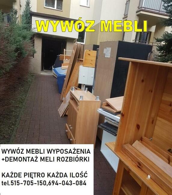 WYWÓZ/WYNOSZENIE MEBLI opróżnianie mieszkań domów firm