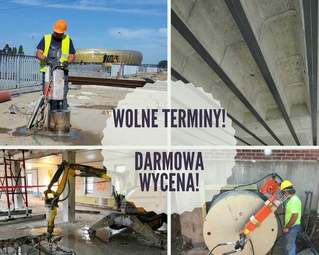 Cięcie i wiercenie betonu, cięcie posadzki, dostępni 24h/7