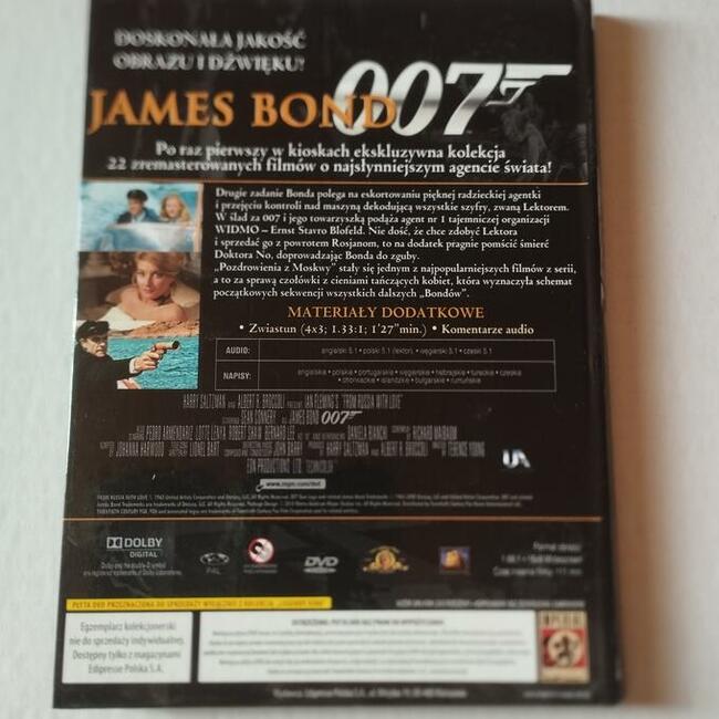 Dr.No, Pozdrowienia z Moskwy - 2 filmy DVD.Agent 007-J.Bond.