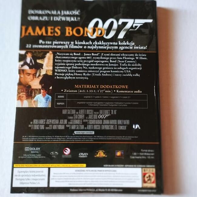 Dr.No, Pozdrowienia z Moskwy - 2 filmy DVD.Agent 007-J.Bond.
