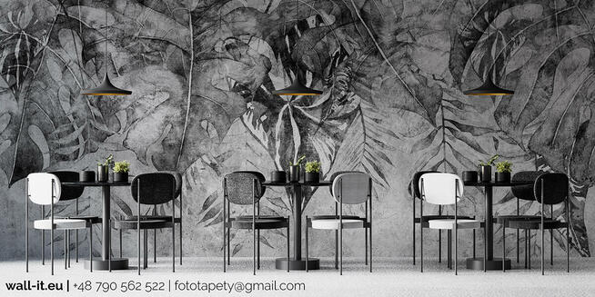 Fototapeta Wabi Sabi z drzewami na betonie nowoczesny design