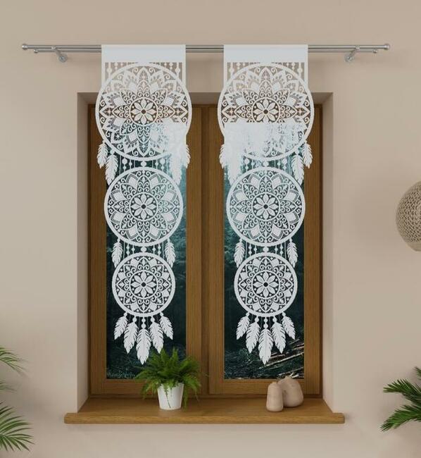 Firany żakardowe na metry i na taśmie marszczącej, sklep