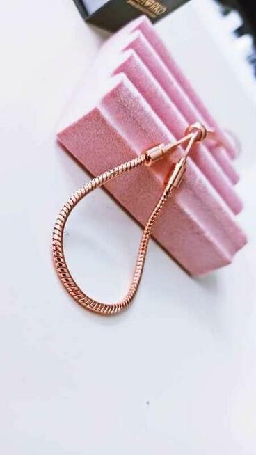 Bransoletka regulowana modułowa ROSEGOLD na zawieszki charms