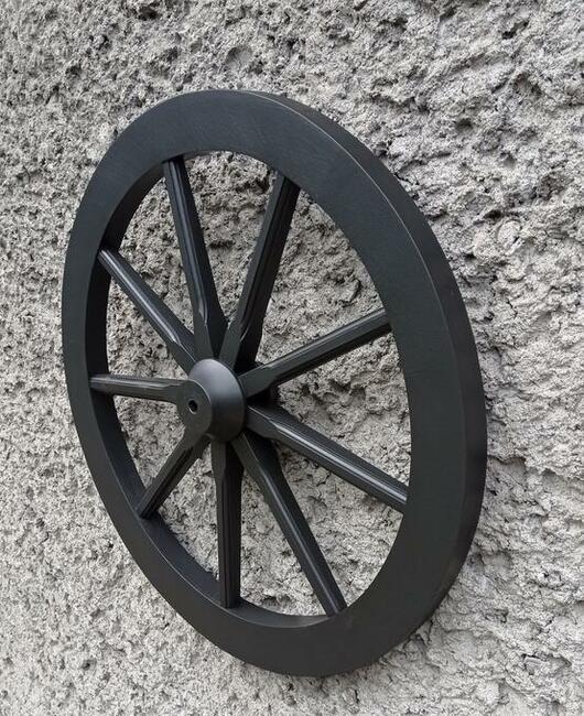Koło drewniane Koło wozu biały czarny