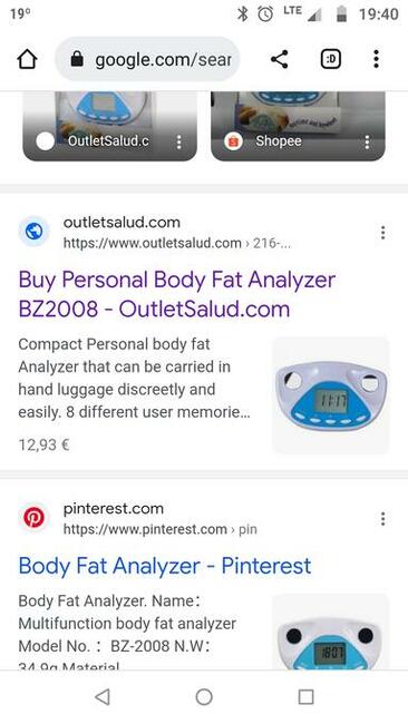 Body fat analyzer