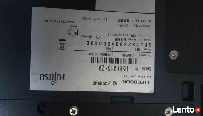Laptop Fujitsu bardzo cichy