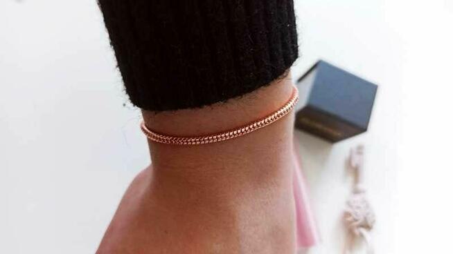 Bransoletka regulowana modułowa ROSEGOLD na zawieszki charms