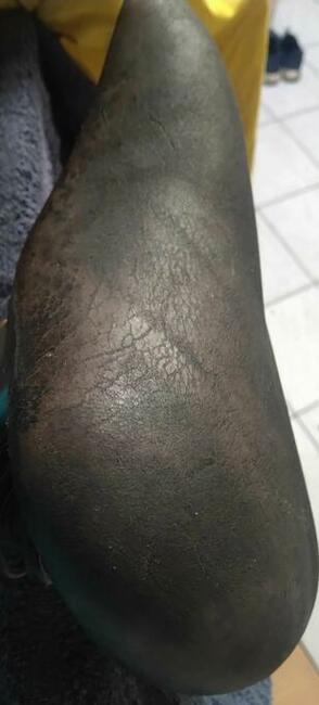 Siodełko rowerowe skórzane