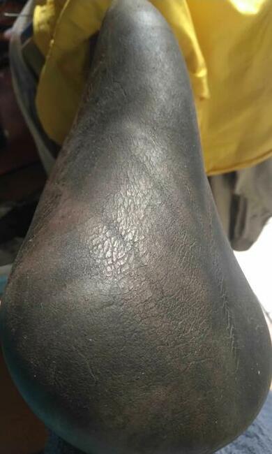 Siodełko rowerowe skórzane