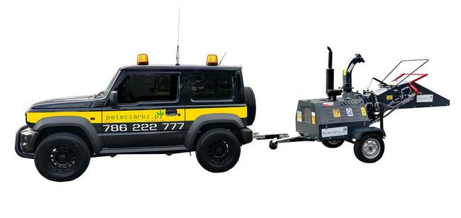 RĘBAK MOBILNY SPALINOWY Do Drewna Drzew Pni Gałęzi Shredder