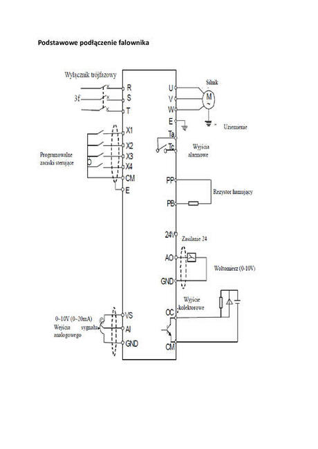 Falownik 3-fazowy 3x400V 5,5kW 13A E500-4T0055B Osiołek