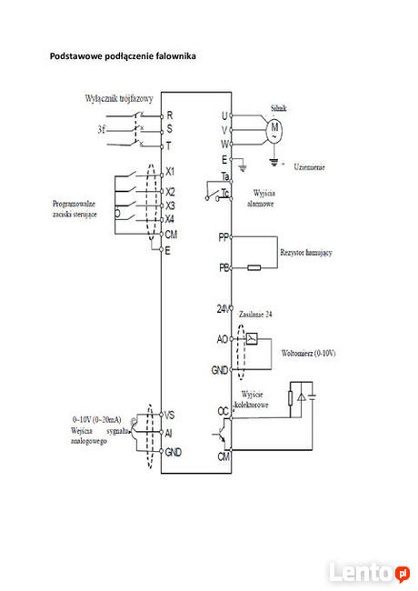 Falownik 3-fazowy 3x400V 2,2kW 5,5A E500-4T0022B Osiołek