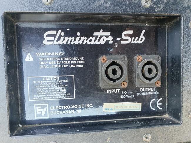 Kolumna Basowa Electro Voice Eliminator.