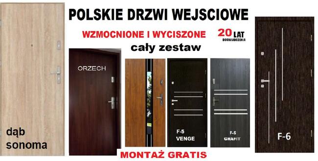 drzwi zewnętrzne -wejsciowe -metalowe- stalowe z montażem