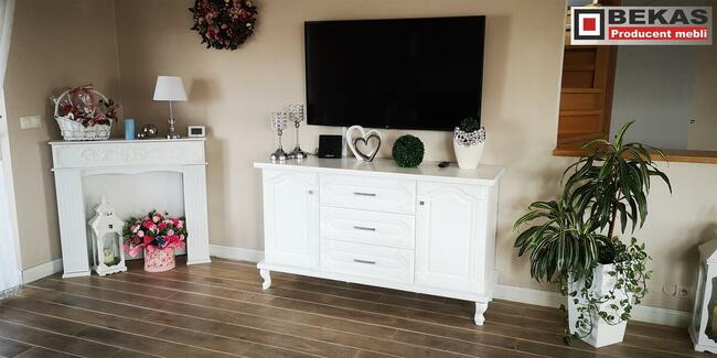 Biała Komoda 160 Prosta LOFT ludwik Biały Dąb Bekas Producen