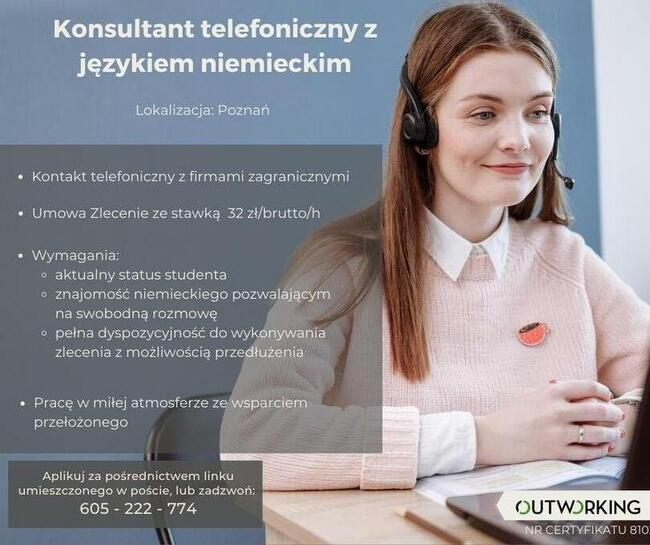 Konsultant telefoniczny z j. niemieckim