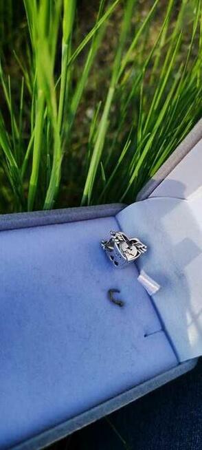 Srebrny charms zawieszka Anielskie skrzydła do bransoletka