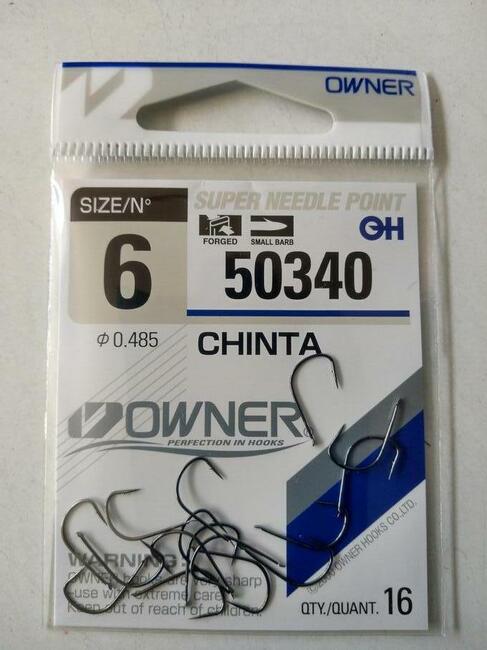 Haczyki Owner Chinta ostre, cienkie, wytrzymałe