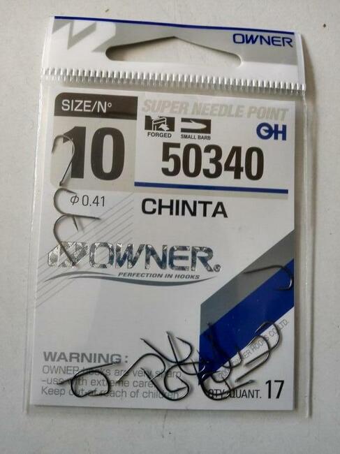 Haczyki Owner Chinta ostre, cienkie, wytrzymałe