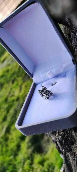 Srebrny charms zawieszka Anielskie skrzydła do bransoletka