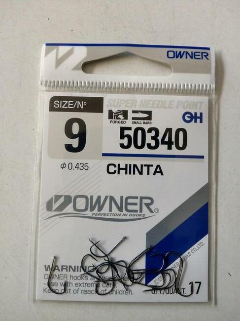 Haczyki Owner Chinta ostre, cienkie, wytrzymałe