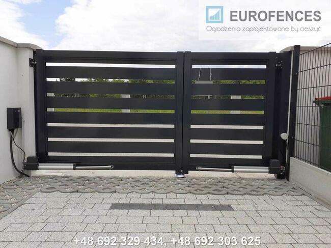 Nowoczesne ogrodzenie palisadowe aluminiowe