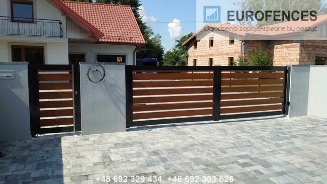 Nowoczesne ogrodzenie palisadowe aluminiowe