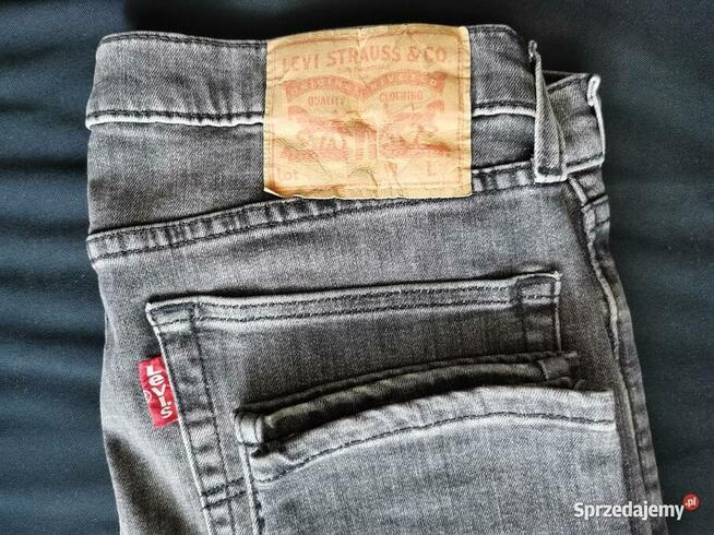 Levis 519 Skinny Fit SZARE W33-34 dopasowane JAK NOWE