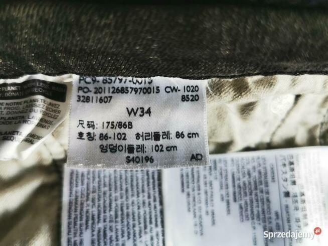 Levis 519 Skinny Fit SZARE W33-34 dopasowane JAK NOWE
