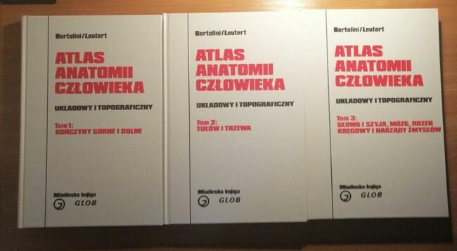 Atlas Anatomii Człowieka Bertolini / Leutert - 1, 2 i 3 TOM