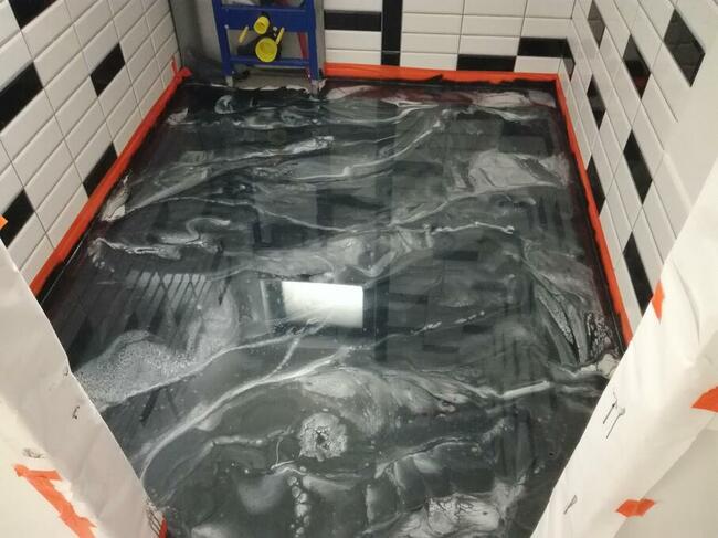 Posadzki żywiczne kwarcowe, dekoracyjne, jednokolorowe