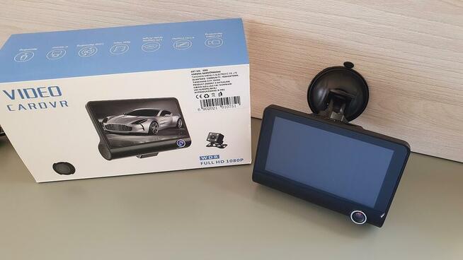 Rejestrator samochodowy trzy kamery czujnik ruchu z kamerą c