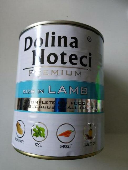 Karma mokra dla dorosłych psów puszki 800g Dolina Noteci