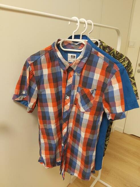 Zestaw 3 męskich koszuli na krótki rękaw, rozm. S i M.