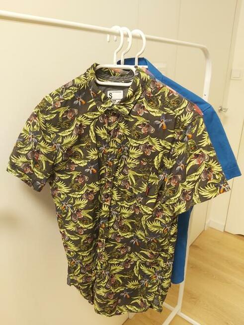 Zestaw 3 męskich koszuli na krótki rękaw, rozm. S i M.