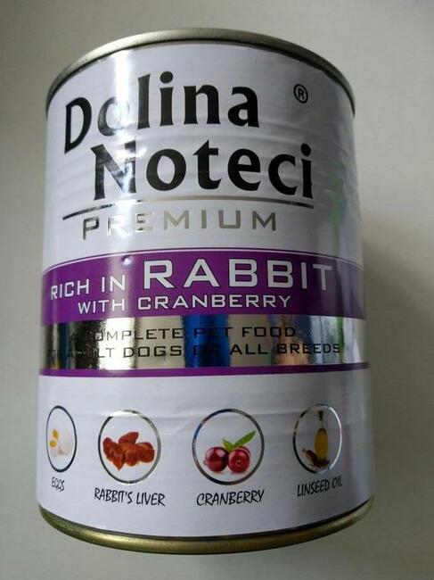 Karma mokra dla dorosłych psów puszki 800g Dolina Noteci