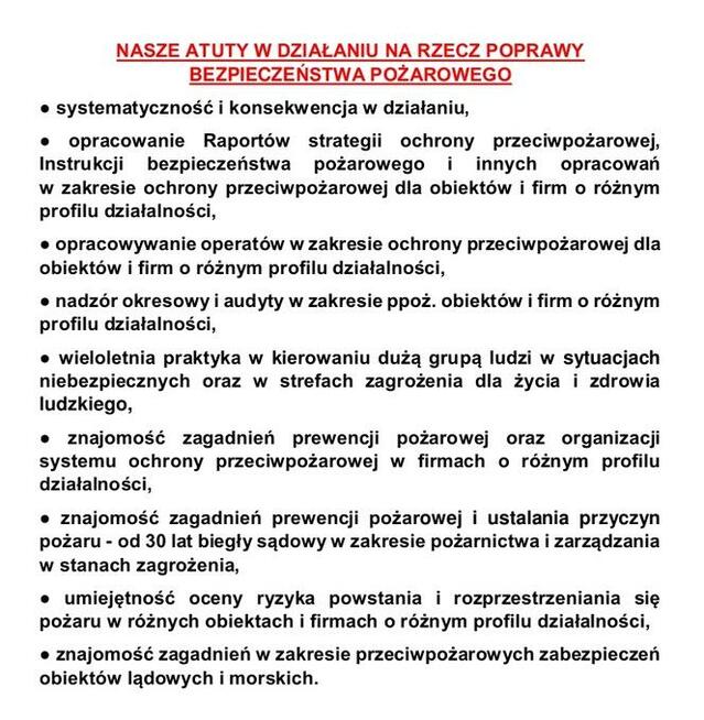 opracowania ppoż. Instrukcje bezpieczeństwa pożarowego