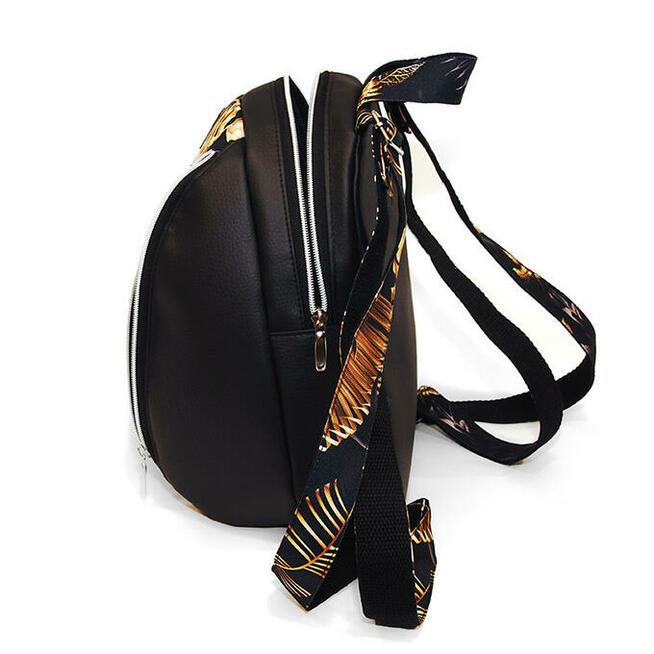 Wyjątkowy Plecak z ekoskóry - Czarny i Monstery