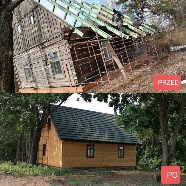 Pokrycia dachowe, budowa i renowacja domów drewnianych