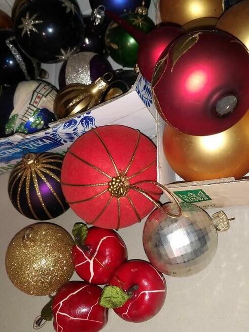 Bombki choinkowe 47 sztuk szklane różne Prl vintage retro
